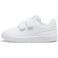 Puma COURTFLEX V3 V PS Sneaker, Weiß, Weiß-Silber, Mist, 2 UK