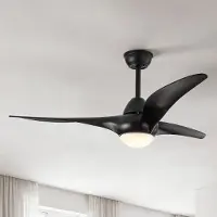 LumenXL Schwarzer Deckenventilator Wieke mit LEDs und einstellbarer Farbtemperatur