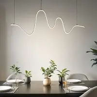 LumenXL Design-Pendelleuchte Linea in geschwungener Form mit 3-stufiger Dimmung