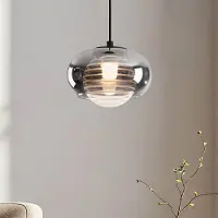 LumenXL Hängelampe Amani aus Rauchglas mit 3-Stufen-Dimmer