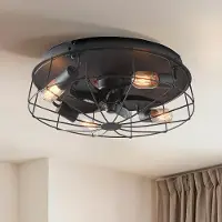 LumenXL Industrieller Deckenventilator schwarz - Fistik