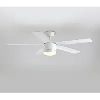 LumenXL Moderner Deckenventilator Rico weiß mit Fernbedienung inkl. LED