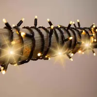LumenXL Erweiterbare Weihnachtsbeleuchtung | extra warmweiß mit Funkeln | ab 10 Meter mit 100 LEDs | Gummi