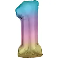 Amscan Folienballon Rainbow Zahl