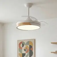 LumenXL Deckenventilator mit integrierter Lichtquelle und Holzdetails - Vjetar