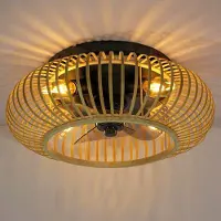 LumenXL Sommer/Winter Deckenventilator mit Bambusrahmen - Paco