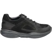 Xsensible SWX23 Herren Bequemschuhe, Leder/Textil, Schwarz, Wechselfußbett - Herrenschuhe Sneaker / Schnürschuh, Schwarz, leder/textil (stretchleder)&nbsp