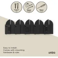Umbra Wandgarderobe ''Saloon'' in Schwarz - (B)43 x (H)13,6 x (T)2,2 cm - onesize