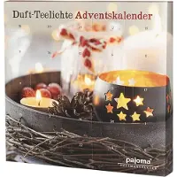 Pajoma Adventskalender 24 Teelichte 6 verschiedene Düfte & 1 Teelichthalter