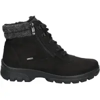 Ara Winterboots "SAAS FEE", Damen, Gr. 5 (38), atmungsaktiv, schwarz, Filz, Textil, Veloursleder, Basic, Schuhe Winterboots, Winterstiefelette, mit praktischem Außenreißverschuss, G-Weite