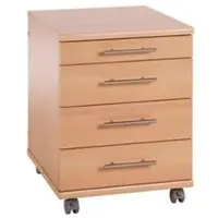 MÖBELPARTNER Rollcontainer Eagle | HxBxT 57x42x50 cm (Höhe mit Rollen) | Weiß von PROREGAL