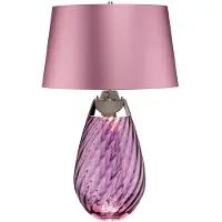 Elstead Lighting Elstead Lena Tischleuchte E27 74cm Pflaume getöntes Glas, Heather Shade Heidekraut-Farbe