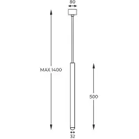 Zuma Line Deckenleuchte Hängeleuchte Innenleuchte Tuba silber Loya P0461-01A-F4F4