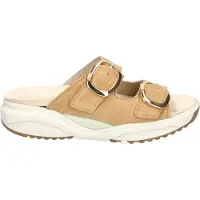 Xsensible Mykonos Pantolette, Damen, Leder, Camel, bequeme Pantolette - Damenschuhe Pantolette / Zehentrenner, Braun, leder&nbsp