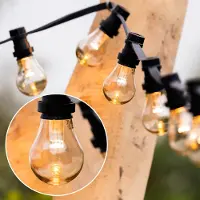LumenXL Illu-Lichterketten Set mit 2 Watt dimmbaren LEDs mit großer Abdeckung und Linse