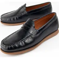 Purapiel Herren Mokassin Mocca7 Blau aus Leder mit rutschfester Gummisohle, Chrom VI-frei
