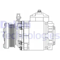 Delphi CS20525 Scroll Klimaanlage Klimakompressor PAG 56 für FORD TRANSIT CONNECT (P65, P70, P80) Tourneo Connect Mk1