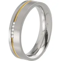 Boccia 0149-04 Damenring Titan Bicolor mit Diamanten