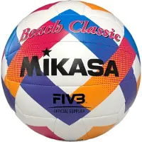 MIKASA Piłka siatkowa plażowa Beach Classic biało-niebiesko-różowa BV543C-VXA-O (5)