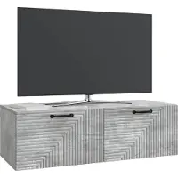 vidaXL Wandmontierter TV-Schrank Betongrau 98 x 41 x 30 cm