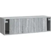 vidaXL Wandmontierter TV-Schrank 98 x 31 x 30 cm Sonoma-Grau