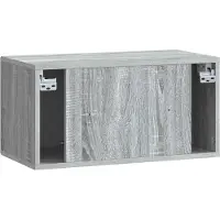vidaXL Wandmontierter TV-Schrank Graues Sonoma 59,5 x 31 x 30 cm