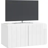 vidaXL Wandmontierter TV-Schrank 59,5 x 31 x 30 cm Hochglanz Weiß