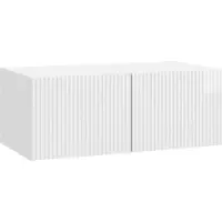 vidaXL Wandmontierter TV-Schrank Hochglanz Weiß 78,5 x 41 x 30 cm