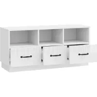vidaXL TV-Schränk Hochglanz Weiß 102 x 34,5 x 47 cm Holzwerkstoff