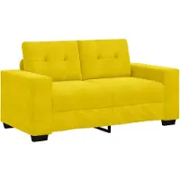 vidaXL Zweisitzer-Sofa Gelb 160 cm Samt
