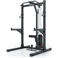 ATLETICA R7 Rider | Steckgewichte Version | 203cm Höhe | Squat Rack mit Latzug mit Steckgewichte kaufen | 95kg Steckgewichte am Latzug