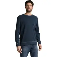 Tom Tailor Langarmshirt , Herren, Gr. XXL, blau (sky captain blau), Single Jersey, Obermaterial: 60% Baumwolle, 40% Polyester, unifarben, regular fit normal, Rundhals, Shirts Langarmshirt