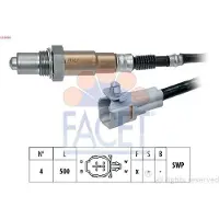 Facet Lambdasonde für SUZUKI Grand Vitara II SUV (JT, TE, TD) nach-Kat Beheizt Planarsonde 500mm 10.8090