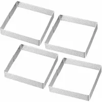 Westmark 4 Tartelette-Rahmen, quadratisch, 10 x 10 cm, 341222E3