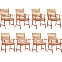 vidaXL "2026"Cloris Garten-Essstühle 8er-set mit Kissen Massivholz Akazie - Gartenstühle eleganten766072