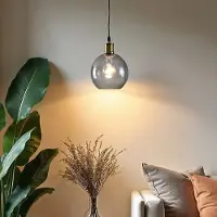 LumenXL 1-flammige Hängelampe Liya in Rauchglas, Variante 2