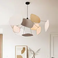 LumenXL Designer-Pendelleuchte Zandor - mit luftigen Leinenschirmen in sanften Tönen