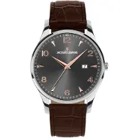 Jacques Lemans 1-2215D Herrenuhr Quarz London Dunkelbraun/Anthrazit