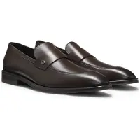 BOSS Loafer aus Leder mit Double-B-Monogramm Grösse 44