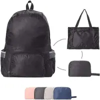 OEM Lichtgewicht, kleine, opvouwbare, waterbestendige, unisex, Reise-Tasche, für Außenaktivitäten, Wandern, Camping, Fahrradtouren, Einkaufsbesuch - schwarz