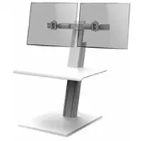 Humanscale QuickStand Eco Dual Steh-Sitz Arbeitsplatz, weiß