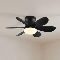 LumenXL Schwarzer Deckenventilator mit dimmbaren LEDs und einstellbarer Farbtemperatur - Swift
