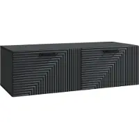 vidaXL Wandmontierter TV-Schrank Schwarz 98 x 41 x 30 cm Holzwerkstoff
