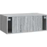 vidaXL Wandmontierter TV-Schrank Graues Sonoma 78,5 x 41 x 30 cm