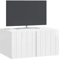vidaXL Wandmontierter TV-Schrank 59,5 x 41 x 30 cm Hochglanz Weiß
