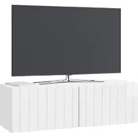 vidaXL Wandmontierter TV-Schrank 98 x 31 x 30 cm Hochglanz Weiß