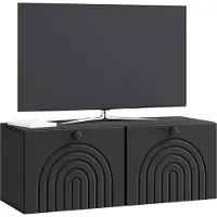 vidaXL Wandmontierter TV-Schrank Schwarz 78,5 x 31 x 30 cm