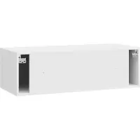 vidaXL Wandmontierter TV-Schrank Hochglanz Weiß 98 x 41 x 30 cm