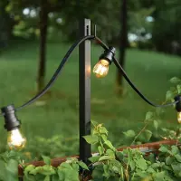 LumenXL Hängesäulen aus Metall mit Haken - 45 cm - 4er-Set für Außenbeleuchtung