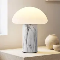 LumenXL Moderne Pilzleuchte Vesta mit Touch-Dimmer und einstellbarer Farbtemperatur - wiederaufladbare Tischleuchte